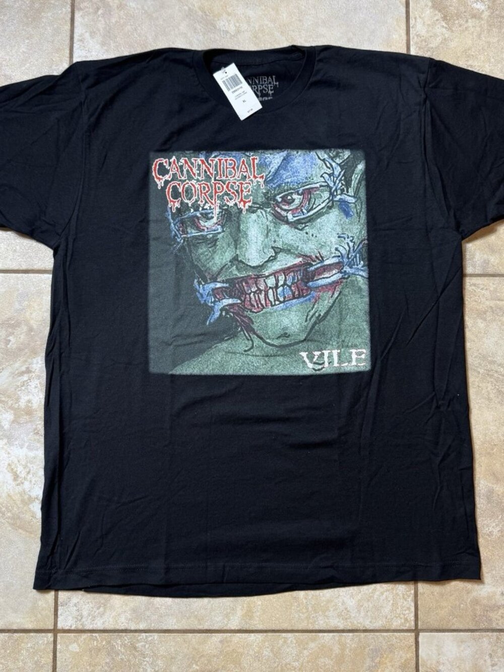 Cannibal Corpse Vile Death Metal T-Shirt 2-Sided X-LARGE New With Tags